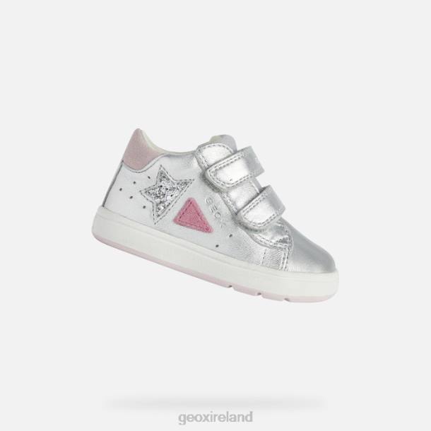 Geox 0ZTB1643 Silver/Fuchsia Biglia Baby Girl