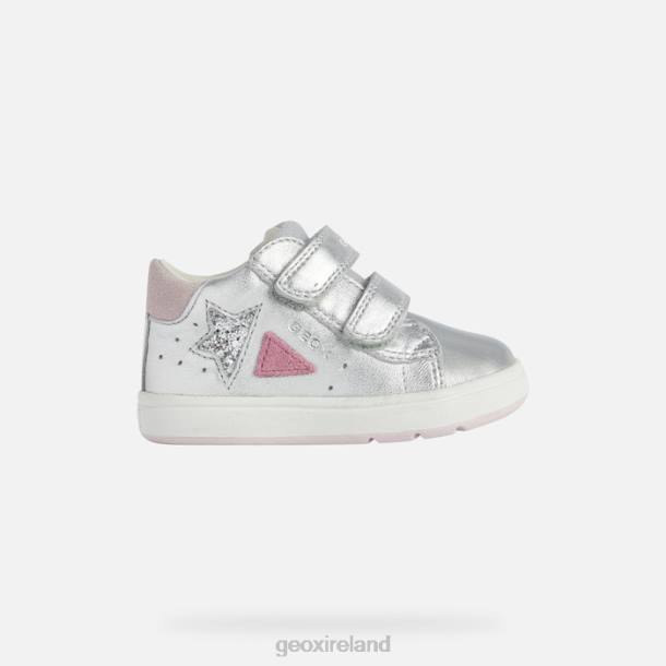 Geox 0ZTB1643 Silver/Fuchsia Biglia Baby Girl