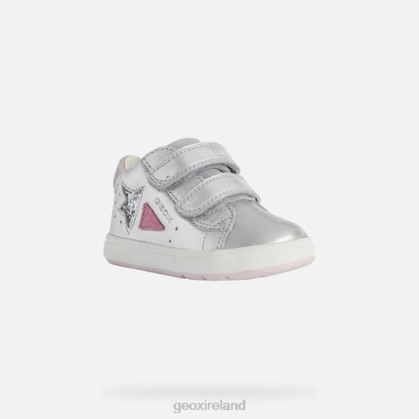 Geox 0ZTB1643 Silver/Fuchsia Biglia Baby Girl