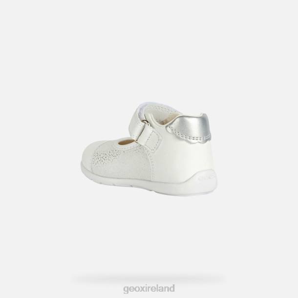 Geox 0ZTB2023 White/Silver Kaytan Baby Girl