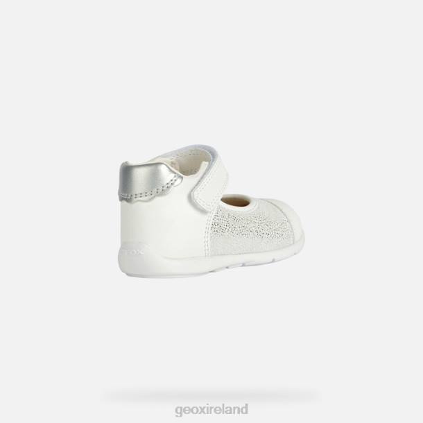 Geox 0ZTB2023 White/Silver Kaytan Baby Girl