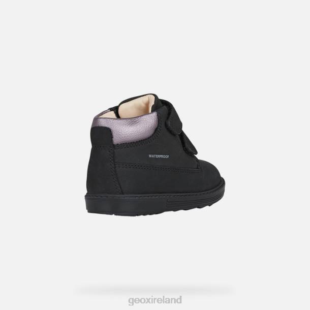 Geox 0ZTB1423 Black/Dk Pink Hynde Baby