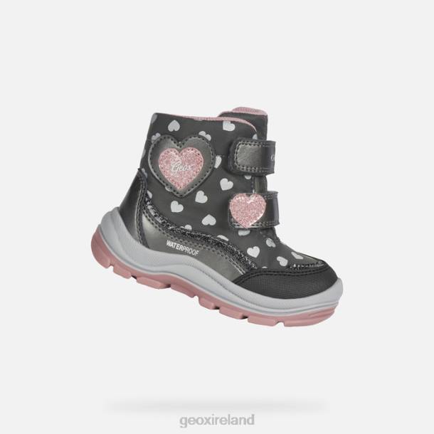 Geox 0ZTB1490 Dark Grey/Pink Flanfil Abx Toddler