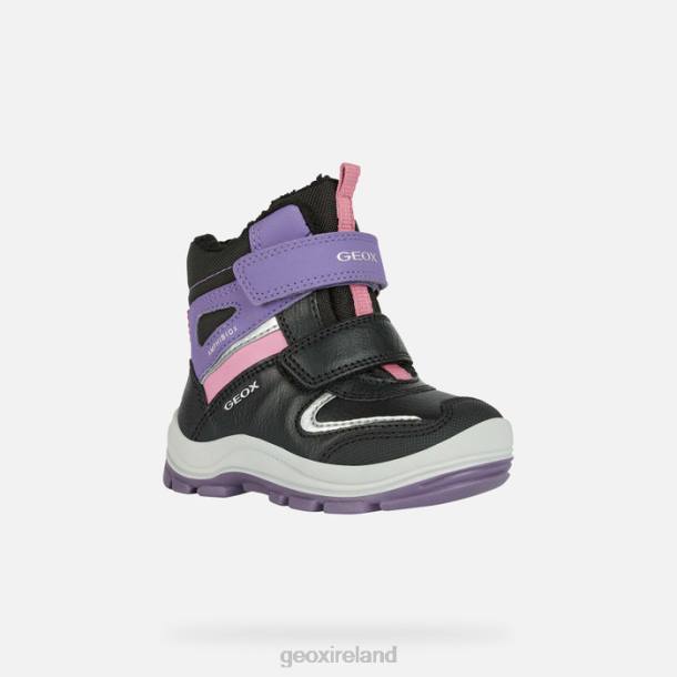 Geox 0ZTB1563 Black/Violet Flanfil Abx Toddler