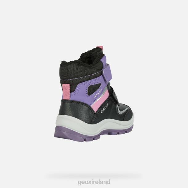 Geox 0ZTB1563 Black/Violet Flanfil Abx Toddler