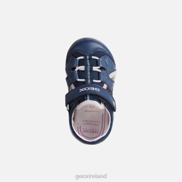 Geox 0ZTB1514 Lt Navy/Pink Sandal Agasim Toddler