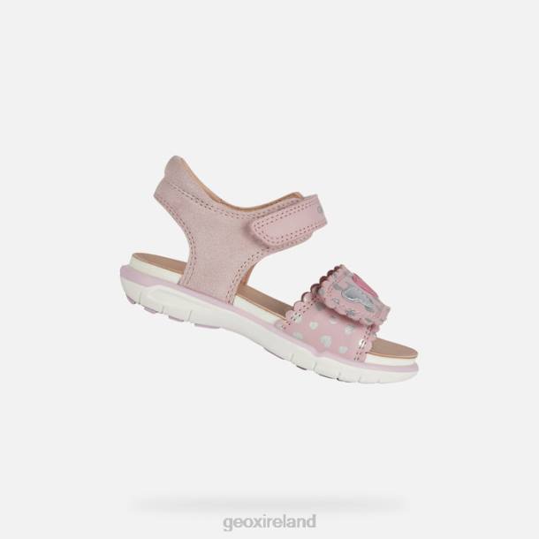 Geox 0ZTB1521 Rose/Silver Sandal Delhi Toddler