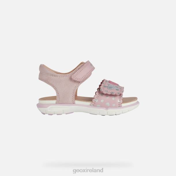 Geox 0ZTB1521 Rose/Silver Sandal Delhi Toddler