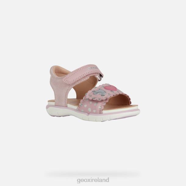 Geox 0ZTB1521 Rose/Silver Sandal Delhi Toddler