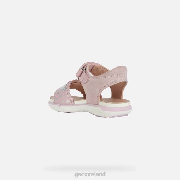 Geox 0ZTB1521 Rose/Silver Sandal Delhi Toddler