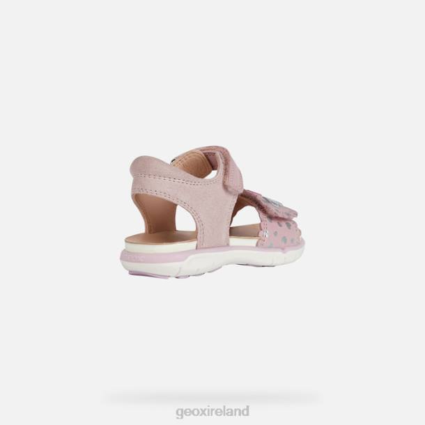 Geox 0ZTB1521 Rose/Silver Sandal Delhi Toddler