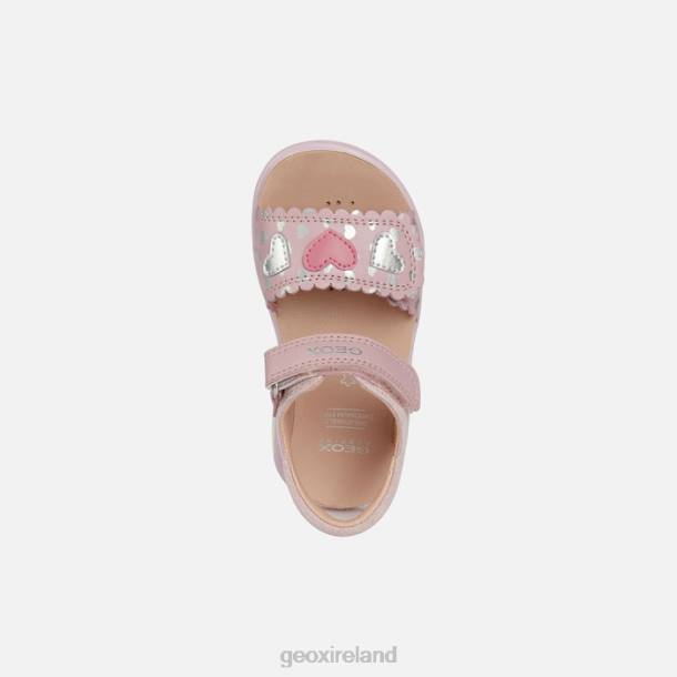 Geox 0ZTB1521 Rose/Silver Sandal Delhi Toddler