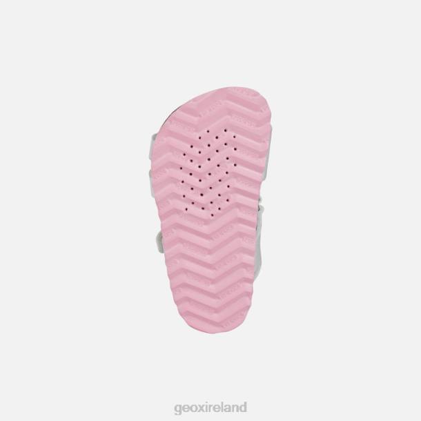 Geox 0ZTB1550 Silver/Pink Sandal Chalki Toddler