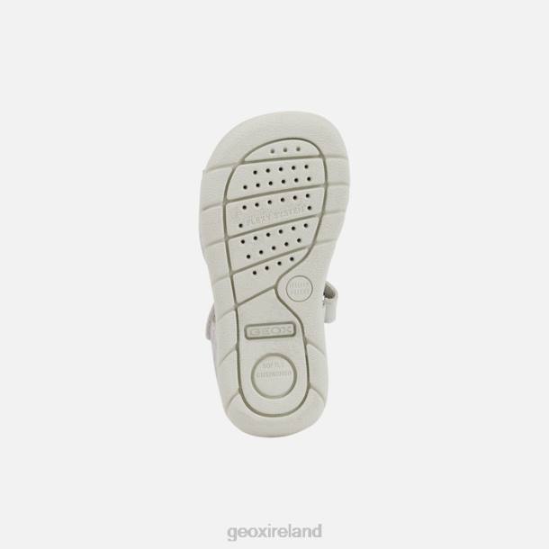 Geox 0ZTB1599 White/Silver Sandal Alul Toddler