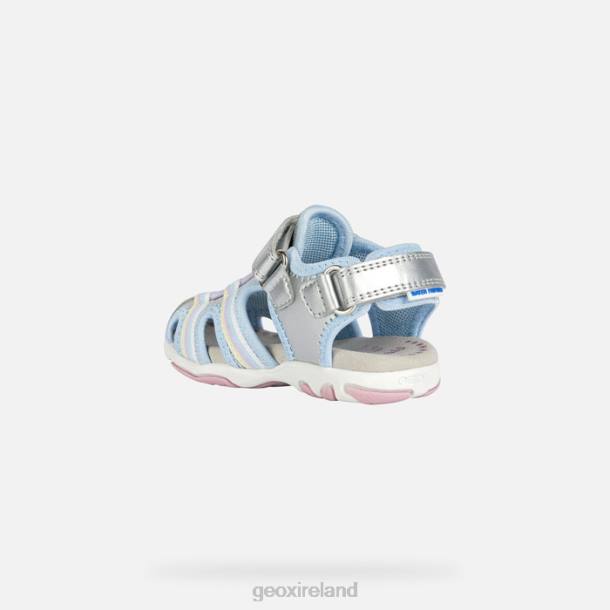 Geox 0ZTB2013 Silver Sandal Flaffee Toddler