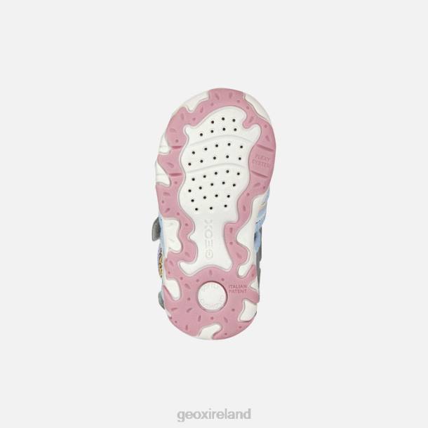 Geox 0ZTB2013 Silver Sandal Flaffee Toddler