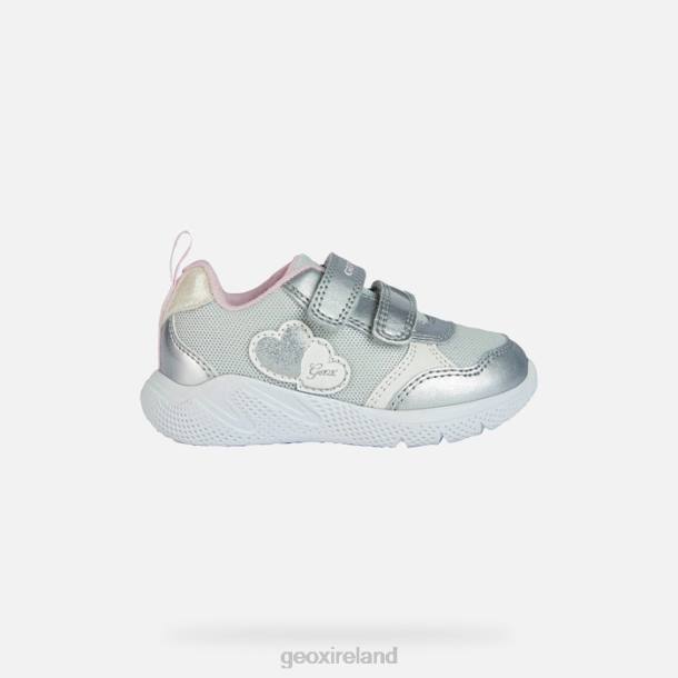 Geox 0ZTB1459 Silver/Pink Sprintye Toddler