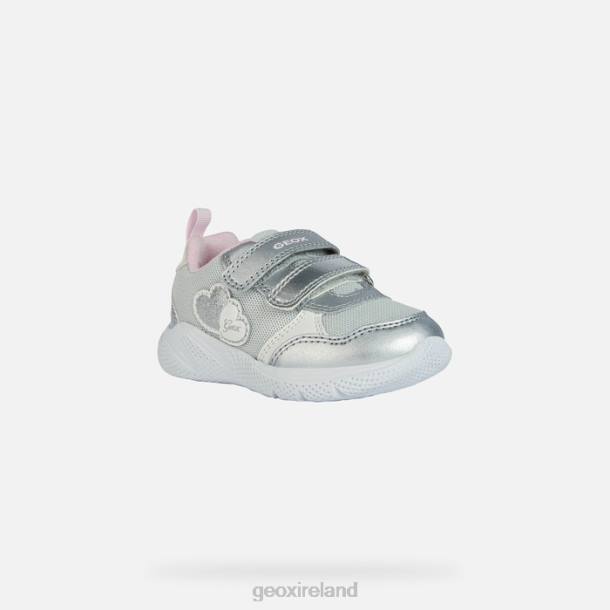 Geox 0ZTB1459 Silver/Pink Sprintye Toddler