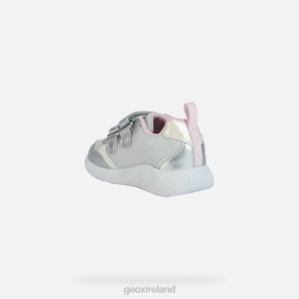 Geox 0ZTB1459 Silver/Pink Sprintye Toddler