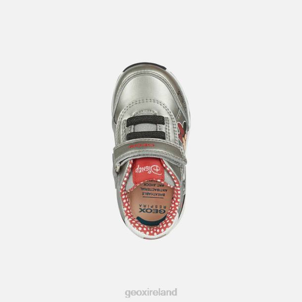 Geox 0ZTB1486 Silver/Red Todo Baby