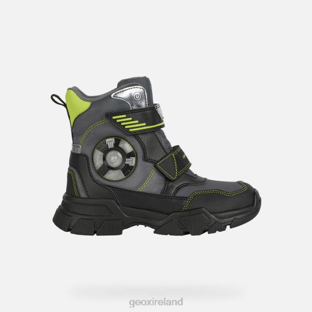 Geox 0ZTB1409 Dark Grey/Lime Nevegal Abx Boy