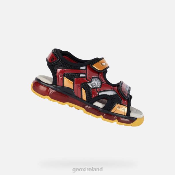 Geox 0ZTB1049 Black/Red Sandal Android Junior