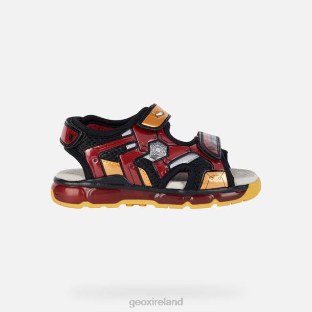 Geox 0ZTB1049 Black/Red Sandal Android Junior
