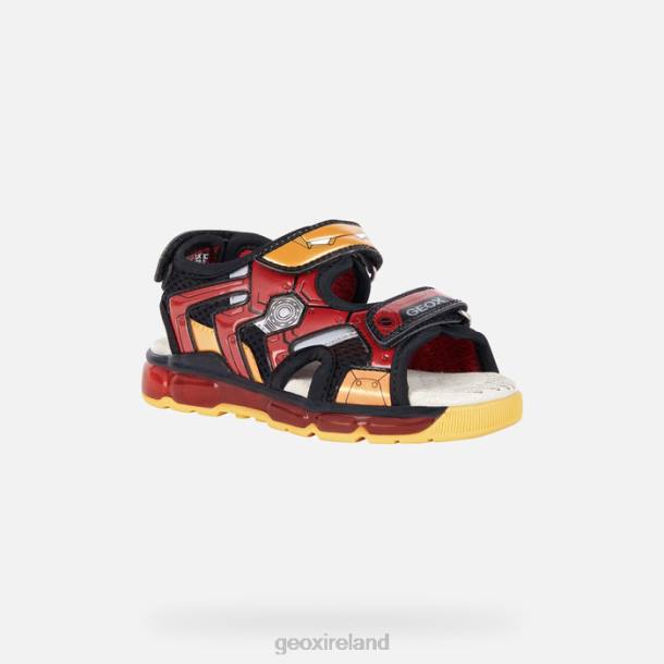 Geox 0ZTB1049 Black/Red Sandal Android Junior