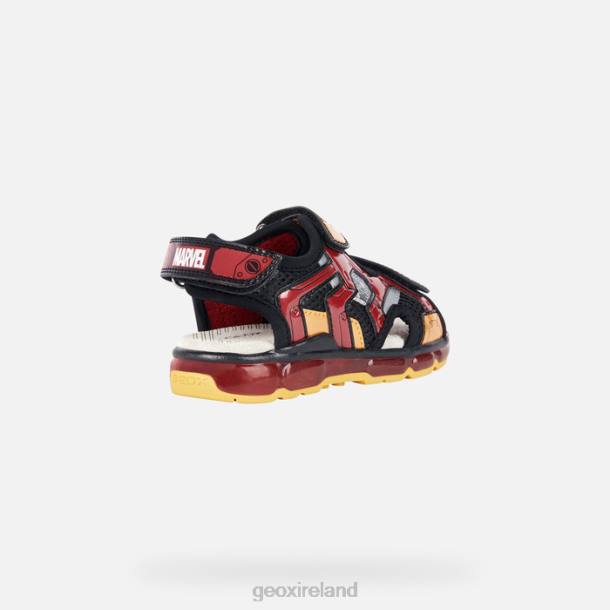Geox 0ZTB1049 Black/Red Sandal Android Junior