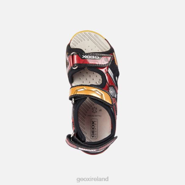 Geox 0ZTB1049 Black/Red Sandal Android Junior