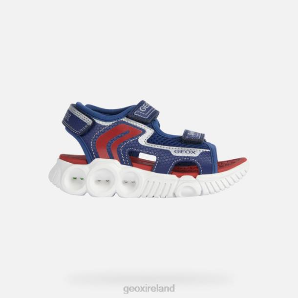 Geox 0ZTB1337 Navy/Red Sandal Wroom Boy