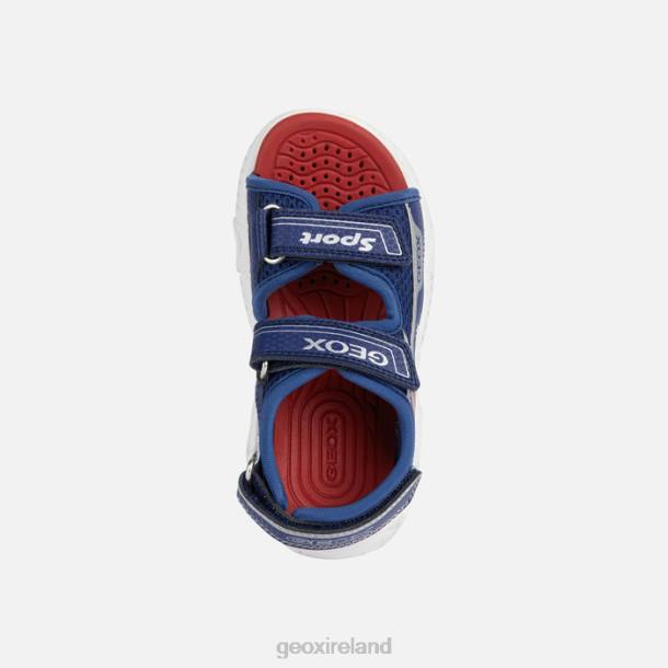 Geox 0ZTB1337 Navy/Red Sandal Wroom Boy