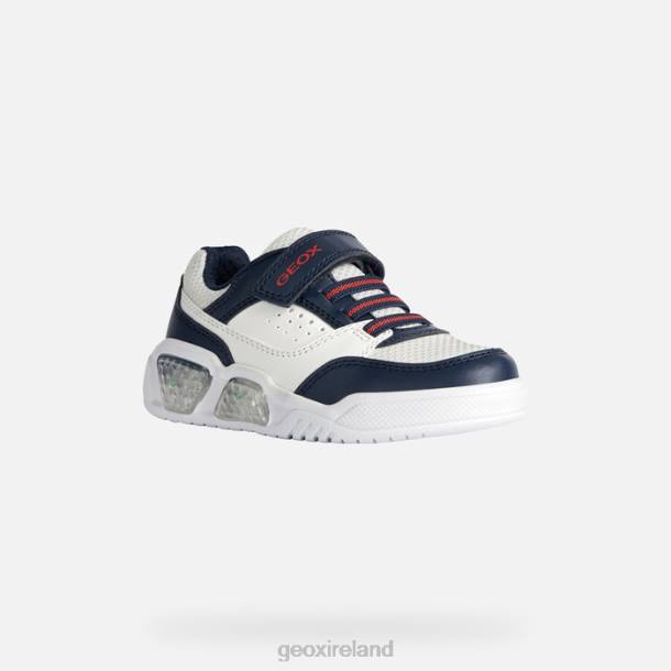 Geox 0ZTB1897 Navy/White Illuminus Junior