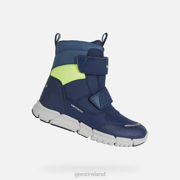 Geox 0ZTB1073 Navy/Fluo Yellow Flexyper Abx Junior