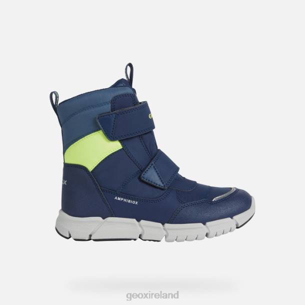 Geox 0ZTB1073 Navy/Fluo Yellow Flexyper Abx Junior