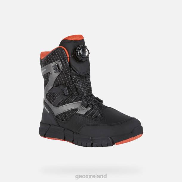 Geox 0ZTB1335 Black/Orange Flexyper Abx Boy