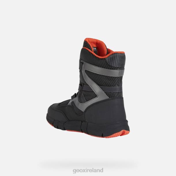 Geox 0ZTB1335 Black/Orange Flexyper Abx Boy