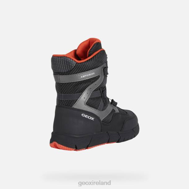 Geox 0ZTB1335 Black/Orange Flexyper Abx Boy