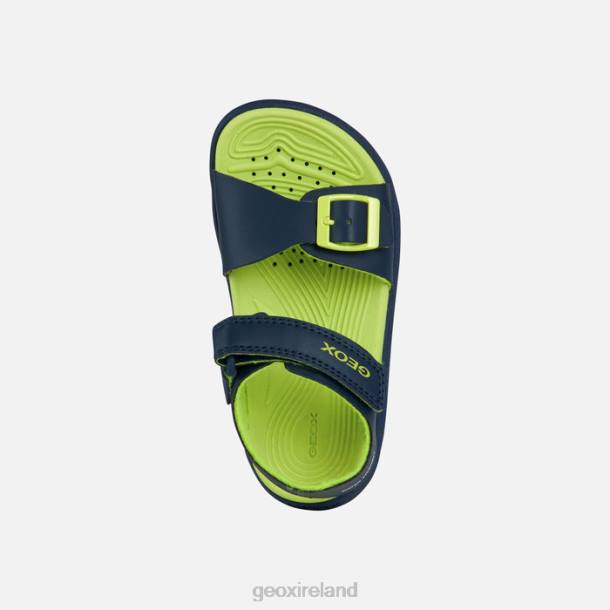 Geox 0ZTB1054 Navy/Lime Sandal Fusbetto Junior