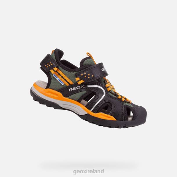 Geox 0ZTB1277 Black/Orange Borealis Boy