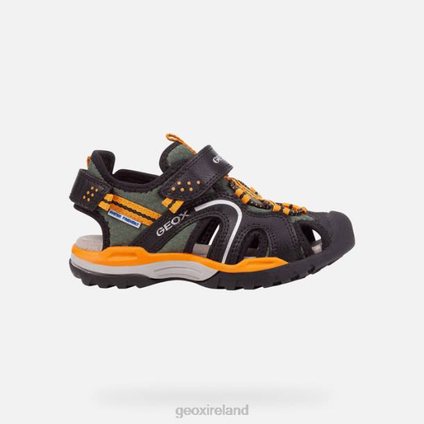 Geox 0ZTB1277 Black/Orange Borealis Boy
