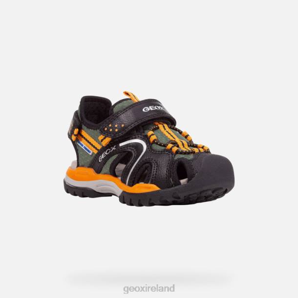 Geox 0ZTB1277 Black/Orange Borealis Boy