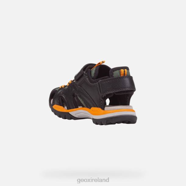 Geox 0ZTB1277 Black/Orange Borealis Boy