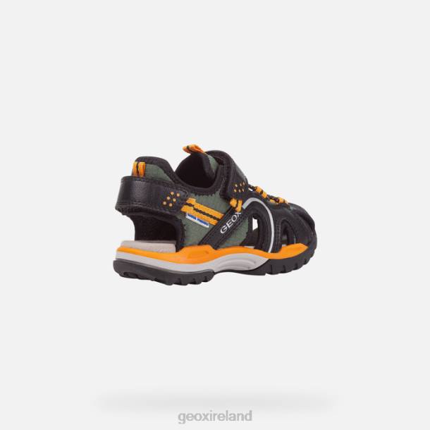 Geox 0ZTB1277 Black/Orange Borealis Boy