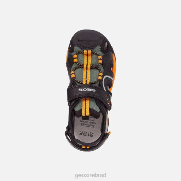 Geox 0ZTB1277 Black/Orange Borealis Boy