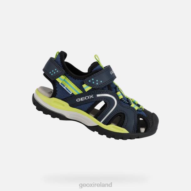 Geox 0ZTB1278 Dk Blue/Lime Borealis Boy