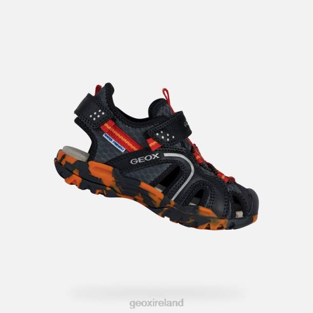 Geox 0ZTB1279 Black/Red Borealis Boy