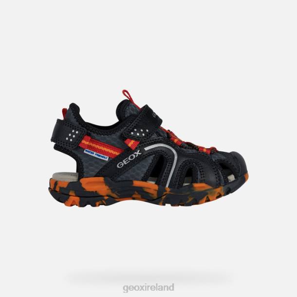 Geox 0ZTB1279 Black/Red Borealis Boy
