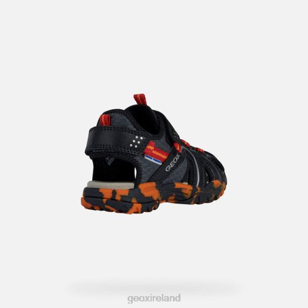 Geox 0ZTB1279 Black/Red Borealis Boy