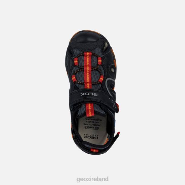 Geox 0ZTB1279 Black/Red Borealis Boy